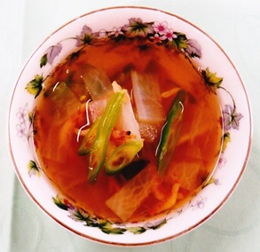大根と桜エビのスープ